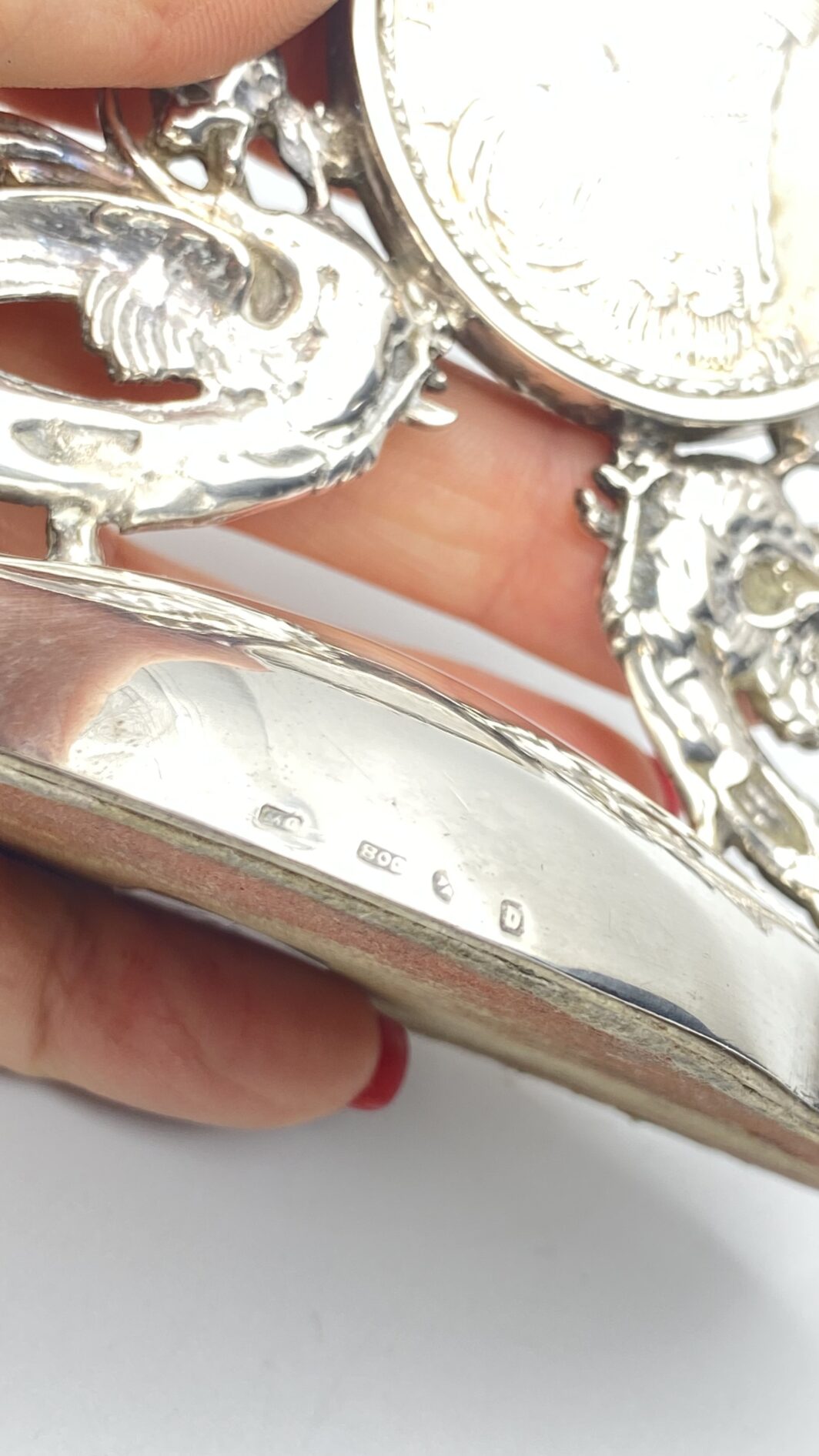 FERMACARTE IN ARGENTO CON CROCE DI MALTA. PRIMA METÀ DEL XIX sec. - immagine 5