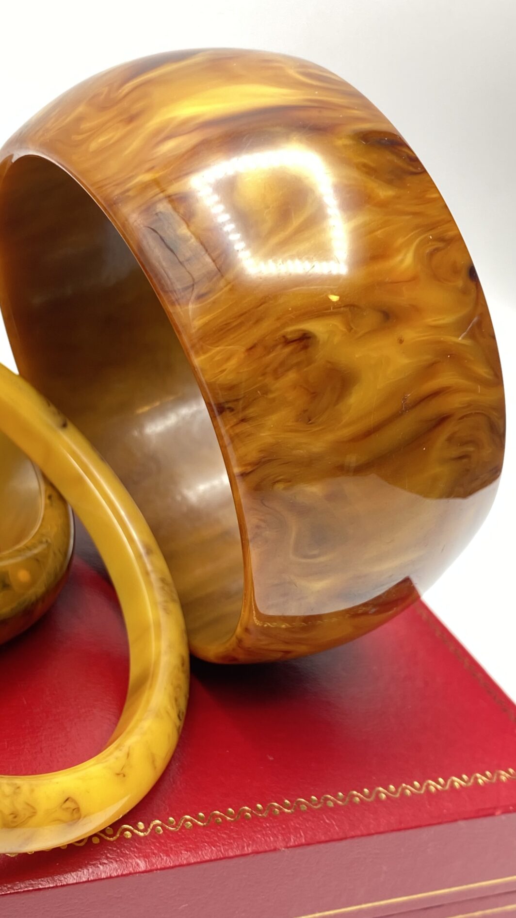 BRACCIALE IN BACHELITE EFFETTO MARMORIZZATO. VINTAGE ANNI ‘30 - immagine 4