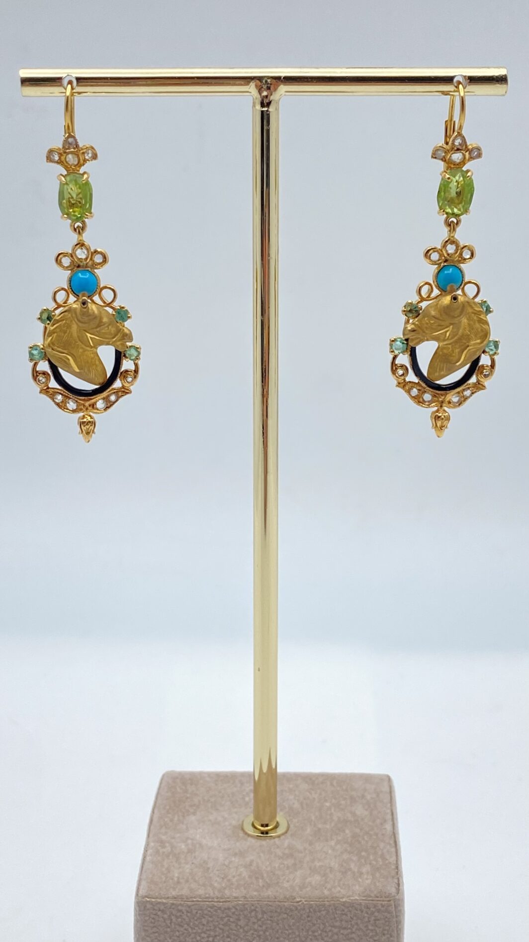 ORECCHINI BORBONICI IN ORO. ITALIA, FINE XIX sec. - immagine 3