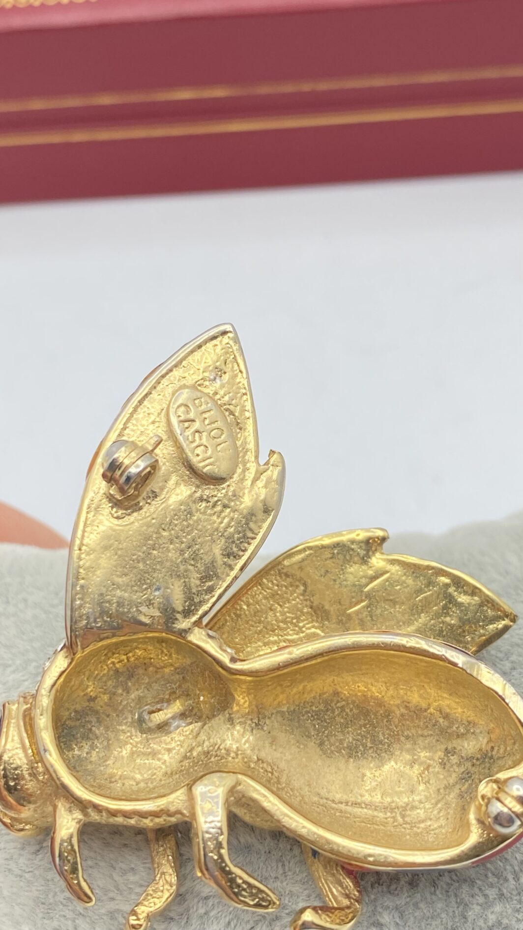 CASCIO BIJOUX. SPILLA CON APE. BIGIOTTERIA ANNI ‘50. - immagine 4
