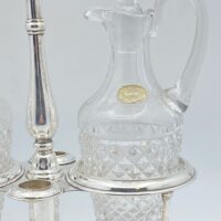 BERNDORF METALWARE FACTORY ARTHUR KRUPP. CRISTALLO DI BOEMIA E SHEFFIELD. CRUET FINE XIX sec. - immagine 5