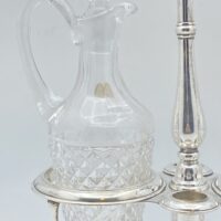 BERNDORF METALWARE FACTORY ARTHUR KRUPP. CRISTALLO DI BOEMIA E SHEFFIELD. CRUET FINE XIX sec. - immagine 6