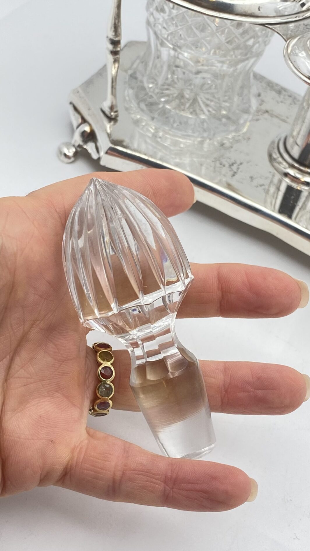 BERNDORF METALWARE FACTORY ARTHUR KRUPP. CRISTALLO DI BOEMIA E SHEFFIELD. CRUET FINE XIX sec. - immagine 11
