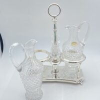 BERNDORF METALWARE FACTORY ARTHUR KRUPP. CRISTALLO DI BOEMIA E SHEFFIELD. CRUET FINE XIX sec. - immagine 16