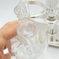 BERNDORF METALWARE FACTORY ARTHUR KRUPP. CRISTALLO DI BOEMIA E SHEFFIELD. CRUET FINE XIX sec. - immagine 15