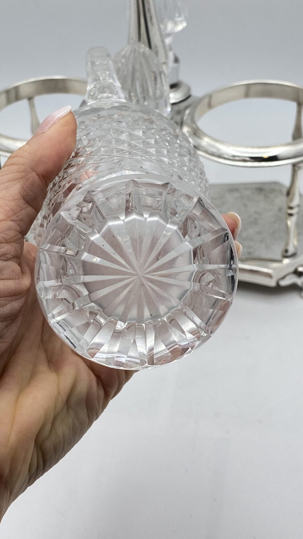 BERNDORF METALWARE FACTORY ARTHUR KRUPP. CRISTALLO DI BOEMIA E SHEFFIELD. CRUET FINE XIX sec. - immagine 18