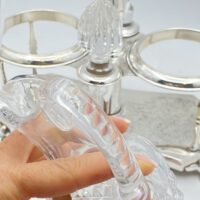 BERNDORF METALWARE FACTORY ARTHUR KRUPP. CRISTALLO DI BOEMIA E SHEFFIELD. CRUET FINE XIX sec. - immagine 20