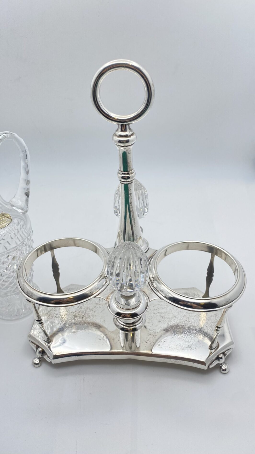 BERNDORF METALWARE FACTORY ARTHUR KRUPP. CRISTALLO DI BOEMIA E SHEFFIELD. CRUET FINE XIX sec. - immagine 21