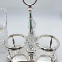 BERNDORF METALWARE FACTORY ARTHUR KRUPP. CRISTALLO DI BOEMIA E SHEFFIELD. CRUET FINE XIX sec. - immagine 21