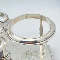 BERNDORF METALWARE FACTORY ARTHUR KRUPP. CRISTALLO DI BOEMIA E SHEFFIELD. CRUET FINE XIX sec. - immagine 28