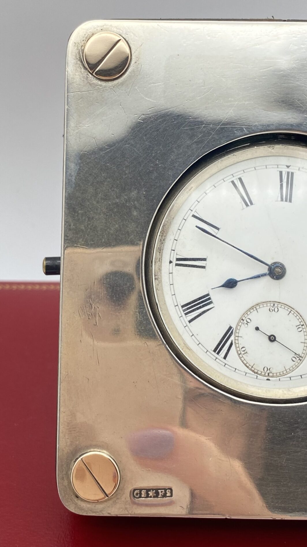 ARGENTO E ORO. OROLOGIO DEL 1892 CON PORTAOROLOGIO DATATO 1908. - immagine 6