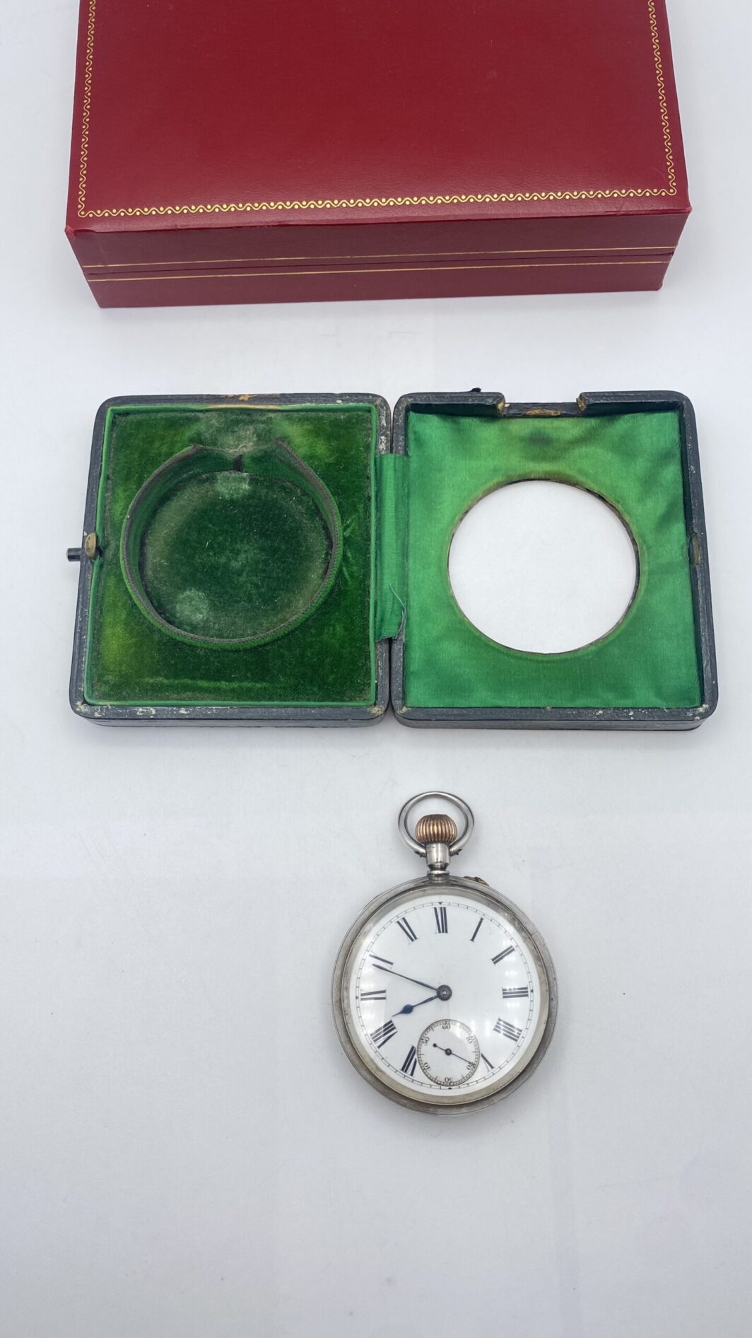 ARGENTO E ORO. OROLOGIO DEL 1892 CON PORTAOROLOGIO DATATO 1908. - immagine 13