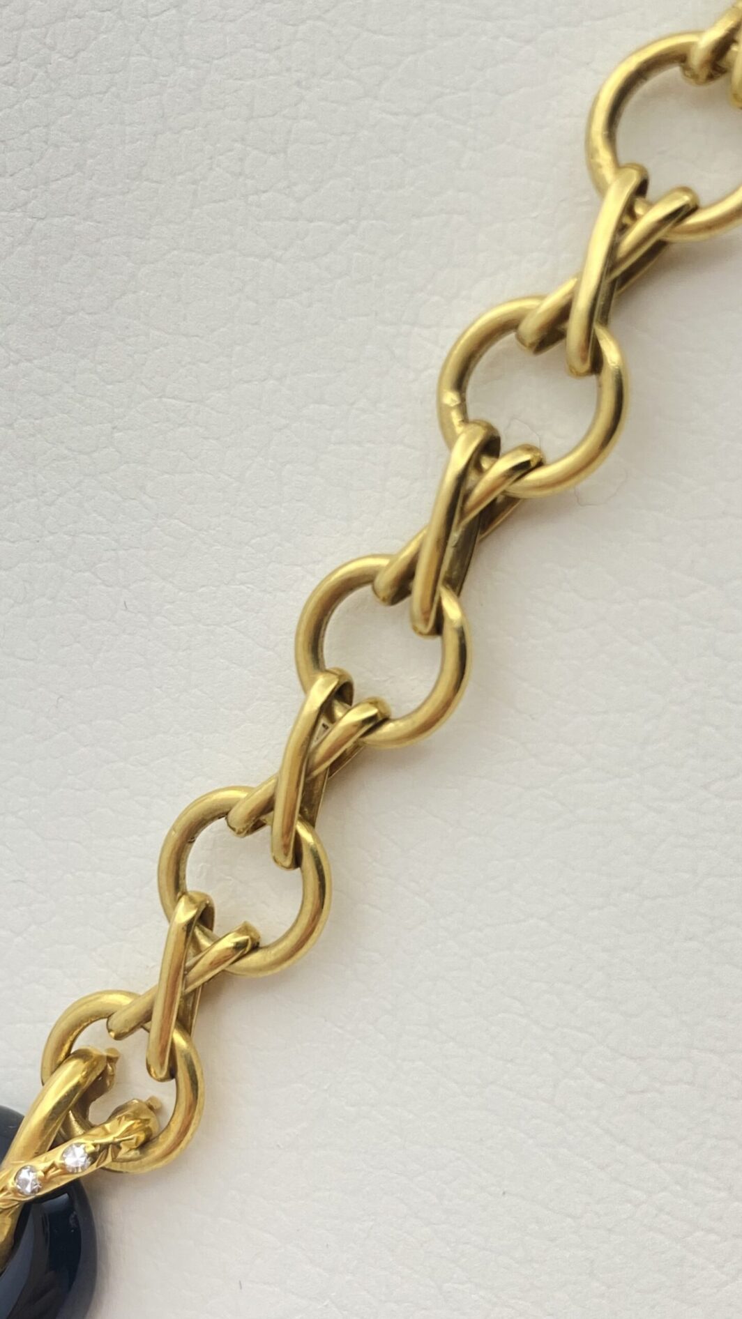 ORO 18KT, ONICE E BRILLANTI. COLLANA VINTAGE ANNI ‘60 - immagine 6