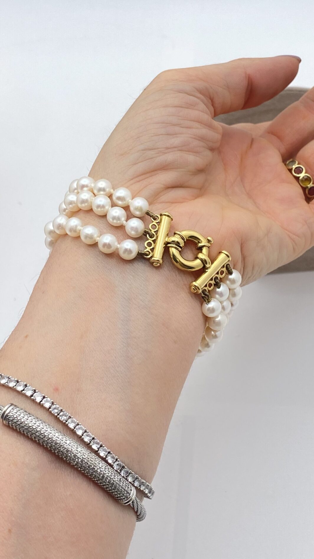 PERLE, ORO 18KT E CORALLO. BRACCIALE VINTAGE ANNI ‘70. ITALIA. - immagine 13