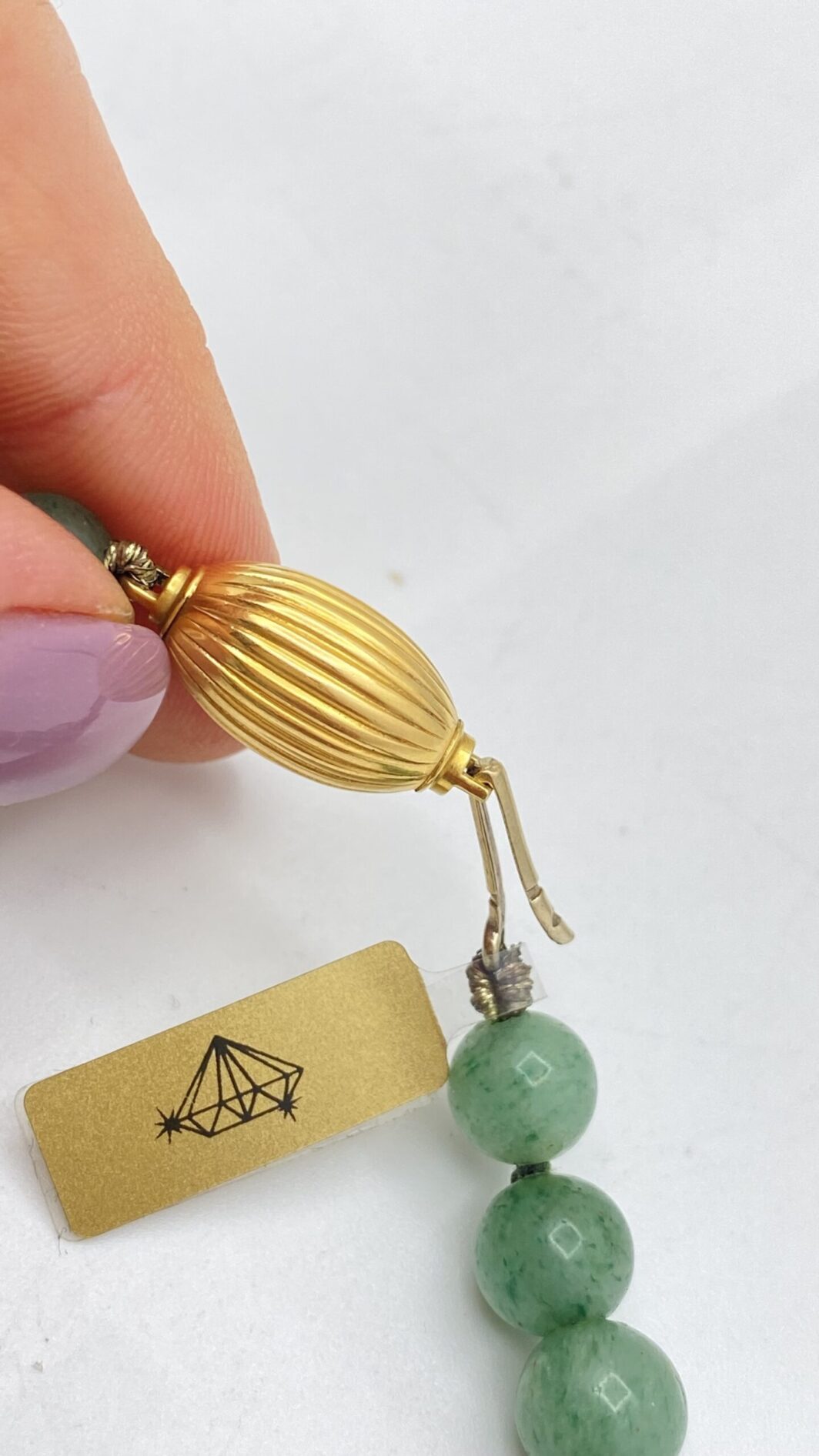 GIADA E ORO 18KT. COLLANA VINTAGE ANNI ‘60. - immagine 11