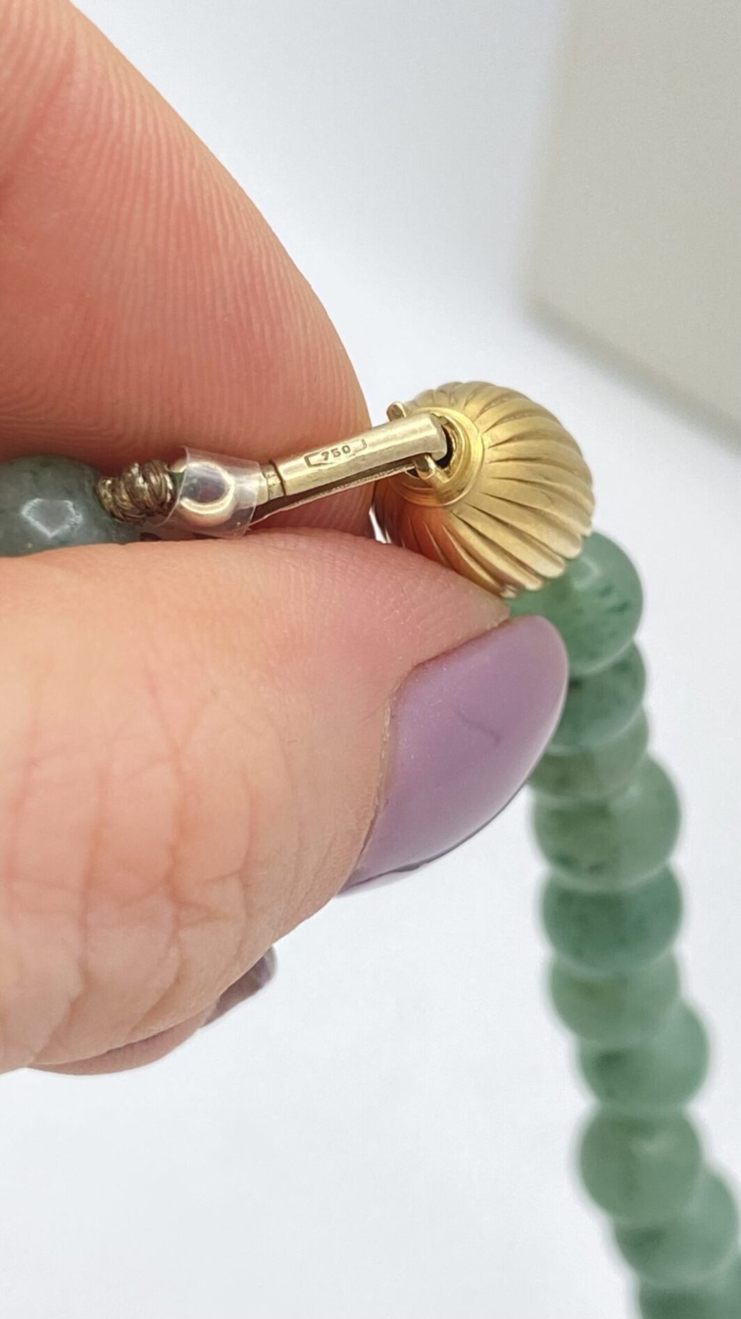 GIADA E ORO 18KT. COLLANA VINTAGE ANNI ‘60. - immagine 12
