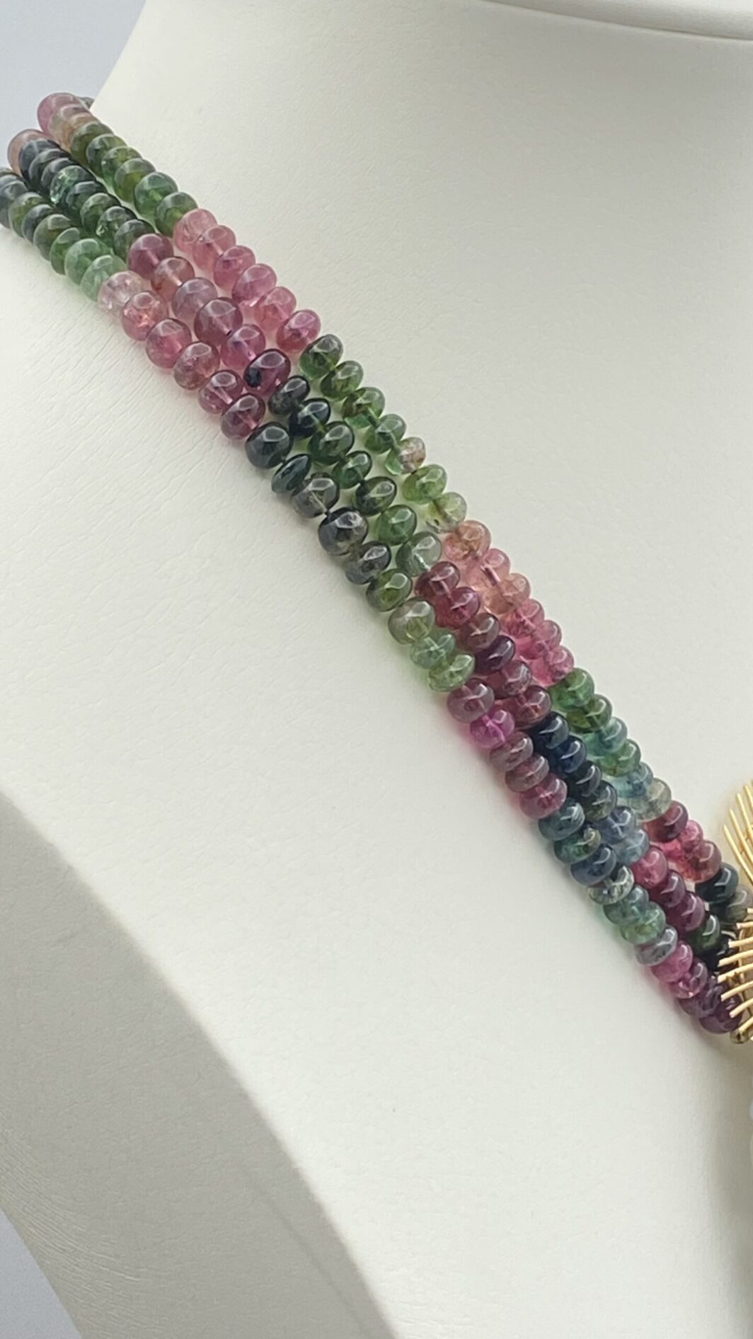 ORO, BRILLANTI, TORMALINE E MADREPERLA. COLLANA VINTAGE - immagine 4