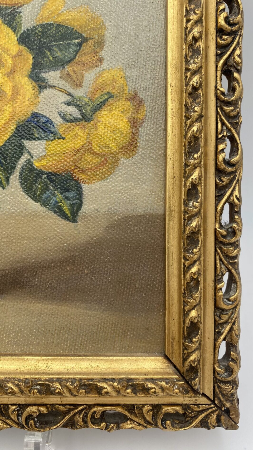 NORAH SIMPSON (1895-1974). ‘’ROSE GIALLE’’. OLIO SU TELA. - immagine 6