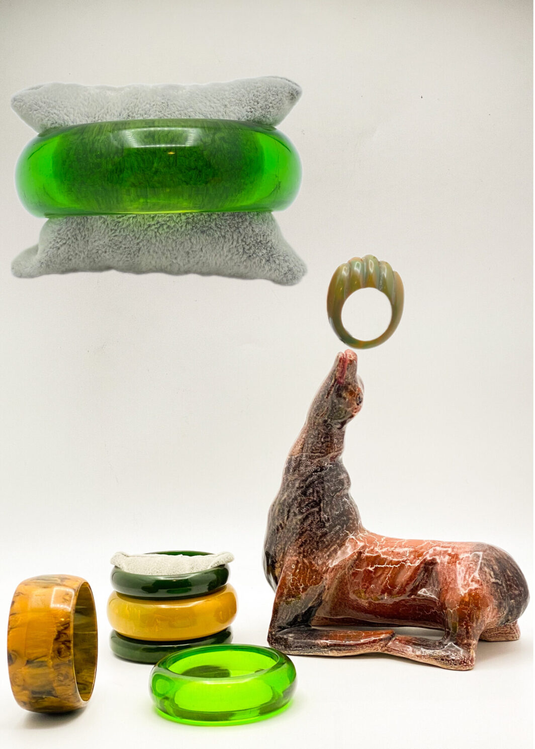 LUCITE VERDE VIPERA. USA ANNI ‘40