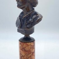 BRONZO E MARMO DI FRANCIA. MEZZOBUSTO DI VAN DYCK. EPOCA FINE XIX SECOLO. - immagine 4