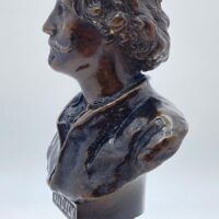 BRONZO E MARMO DI FRANCIA. MEZZOBUSTO DI VAN DYCK. EPOCA FINE XIX SECOLO. - immagine 10