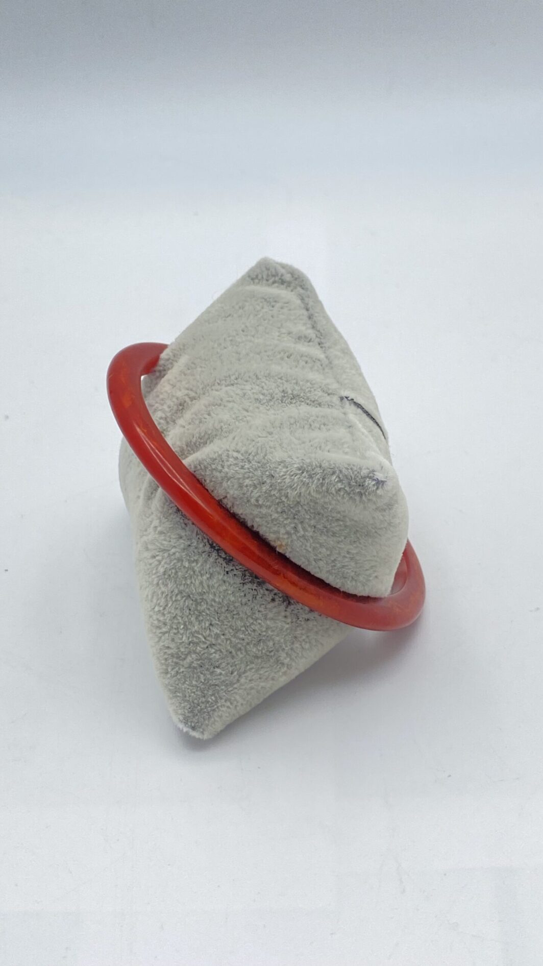BACHELITE. BRACCIALE ROSSO MATTONE MARMORIZZATO. USA ANNI ‘40 - immagine 3