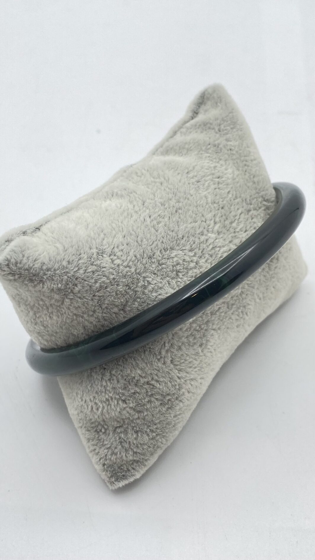 BACHELITE. BRACCIALE VERDE SCURO MARMORIZZATO. USA ANNI ‘40. - immagine 4