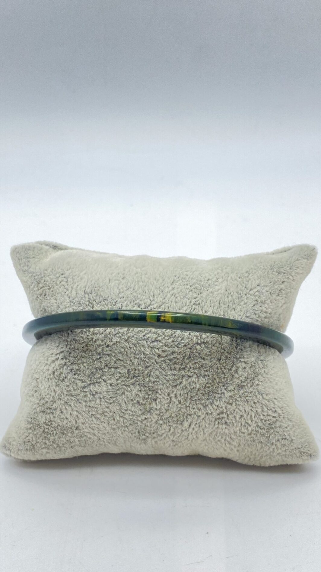 BACHELITE. BRACCIALE VERDE SCURO MARMORIZZATO. USA ANNI ‘40. - immagine 4