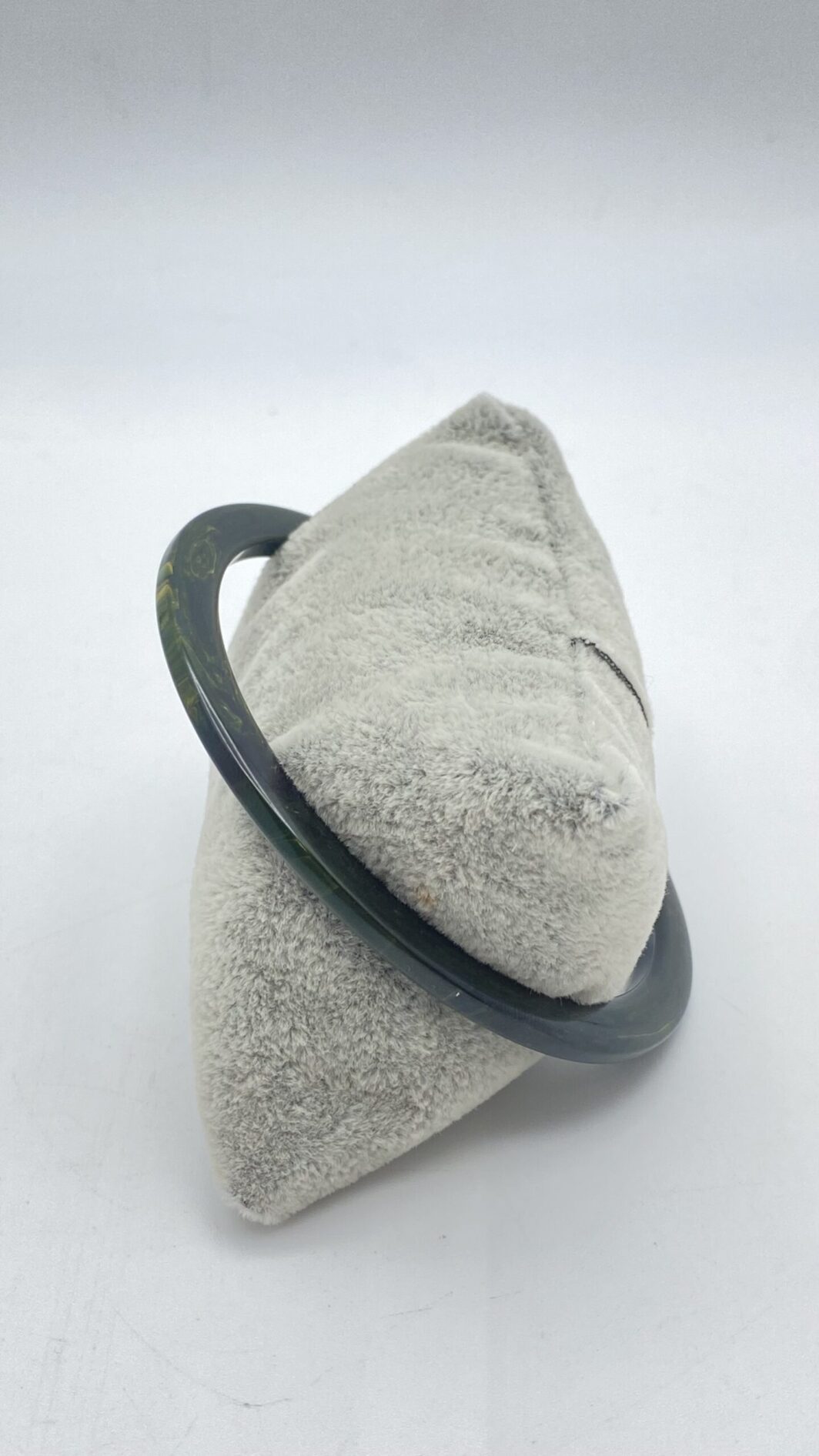BACHELITE. BRACCIALE VERDE SCURO MARMORIZZATO. USA ANNI ‘40. - immagine 5