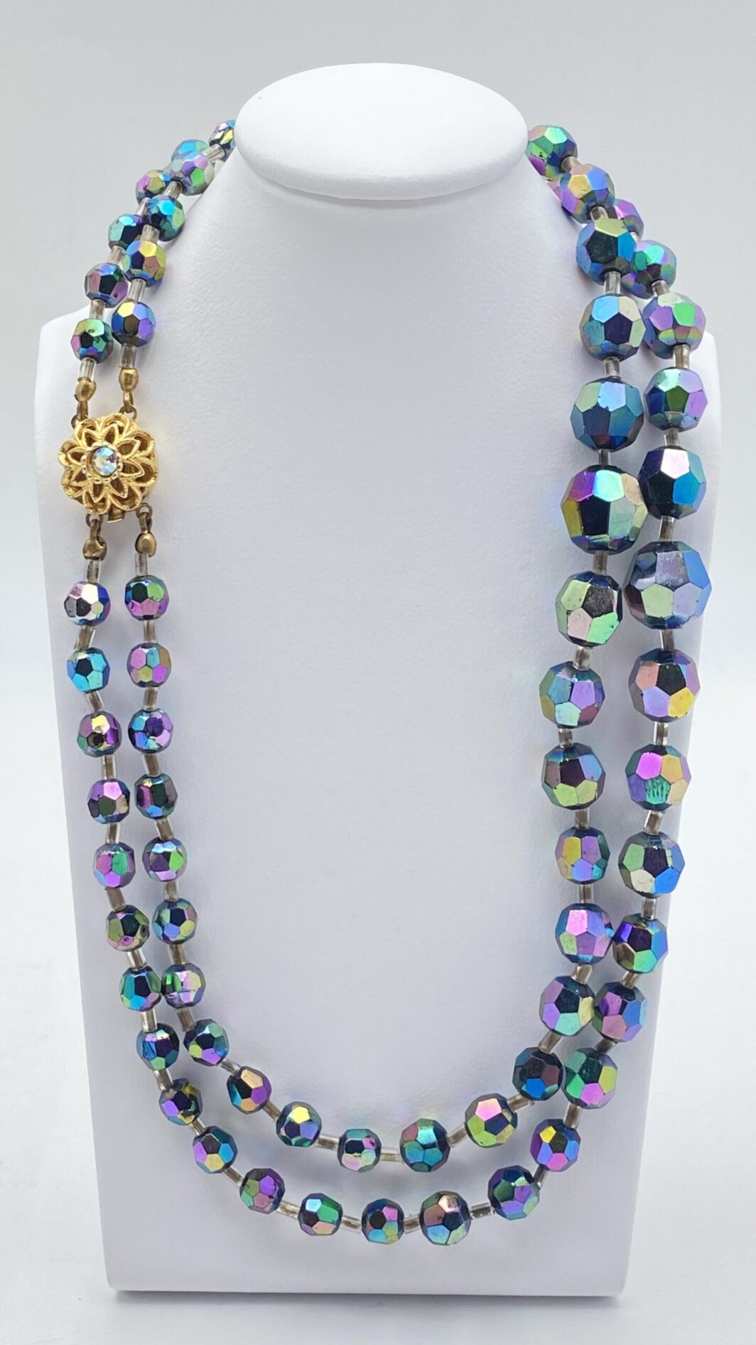 CRISTALLI SWAROVSKI AURORA BOREALIS. PARURE VINTAGE. ANNI ‘50 - immagine 3