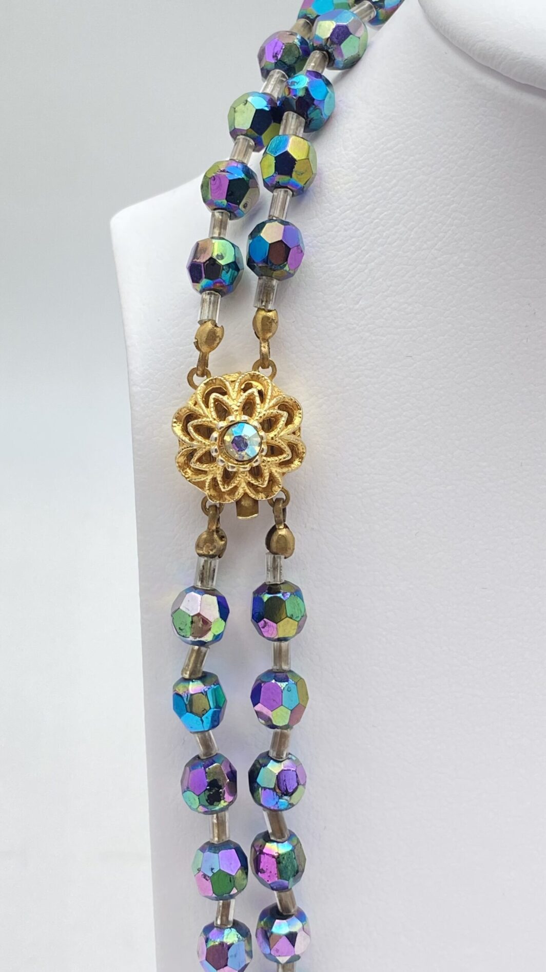 CRISTALLI SWAROVSKI AURORA BOREALIS. PARURE VINTAGE. ANNI ‘50 - immagine 7