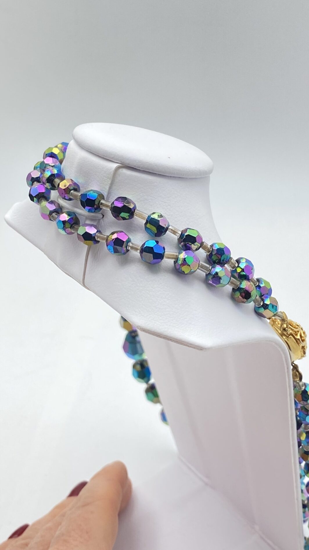 CRISTALLI SWAROVSKI AURORA BOREALIS. PARURE VINTAGE. ANNI ‘50 - immagine 11