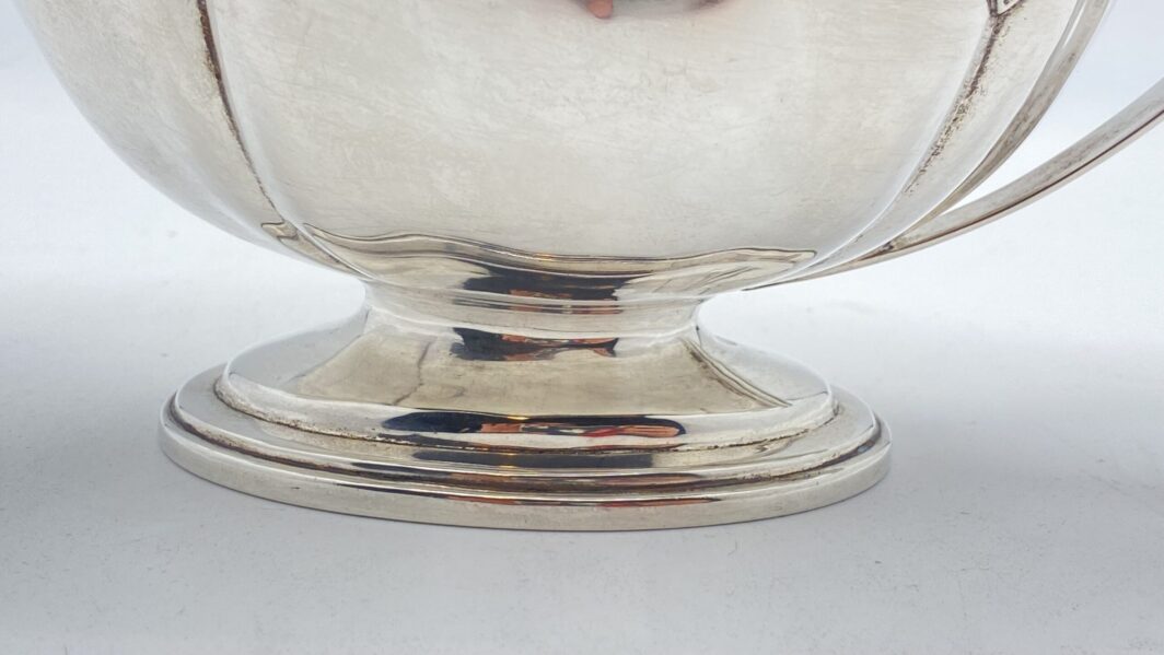 ARGENTO. ELEGANTE SALSIERA. EPOCA GIORGIO IV. ANNO 1823. - immagine 8