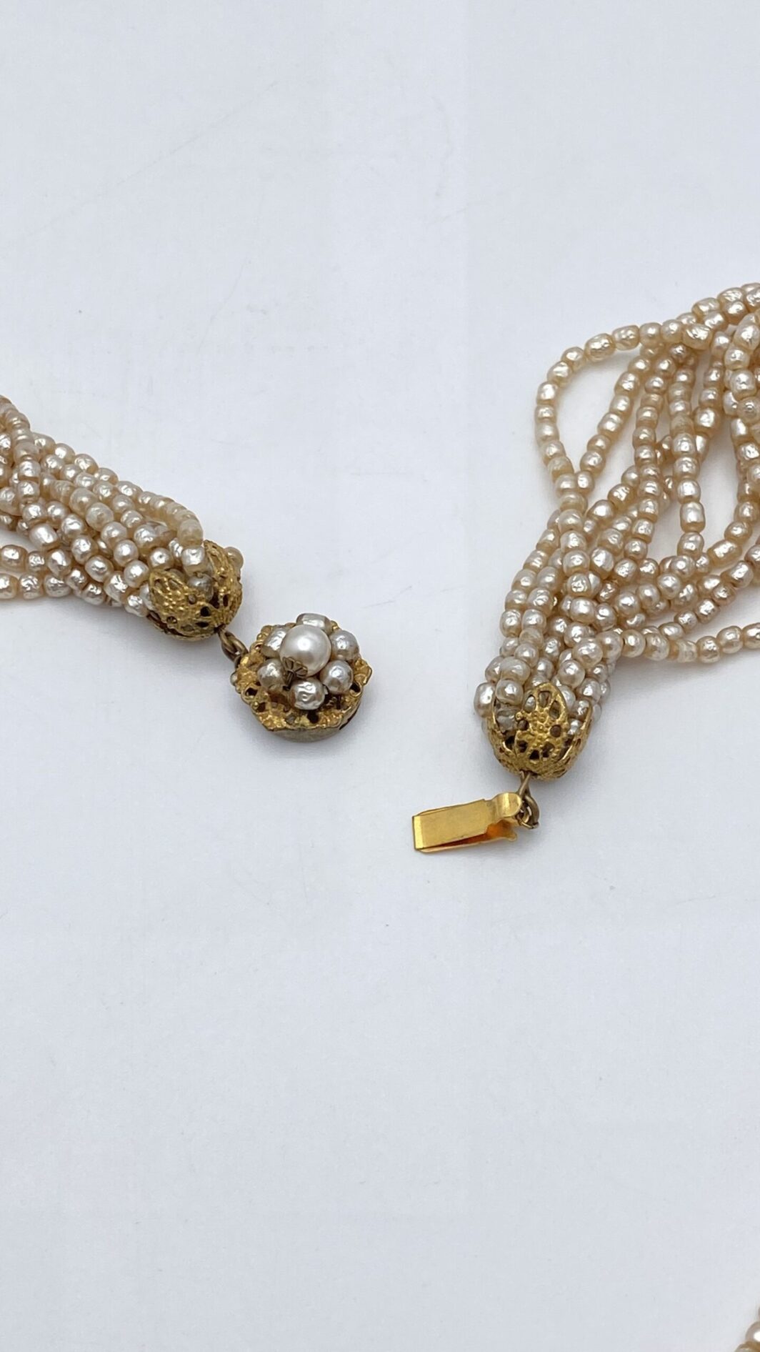 “MIRIAM HASKELL”. COLLANA LUNGA A TORCHON DI PERLE BAROCCHE. BIGIOTTERIA ANNI ‘40. U.S.A. - immagine 12