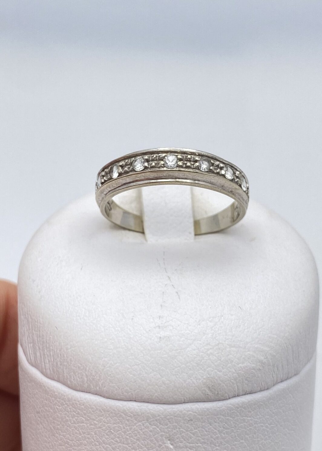 FEDE IN ORO BIANCO 18KT E BRILLANTI. VINTAGE ANNI ‘50.