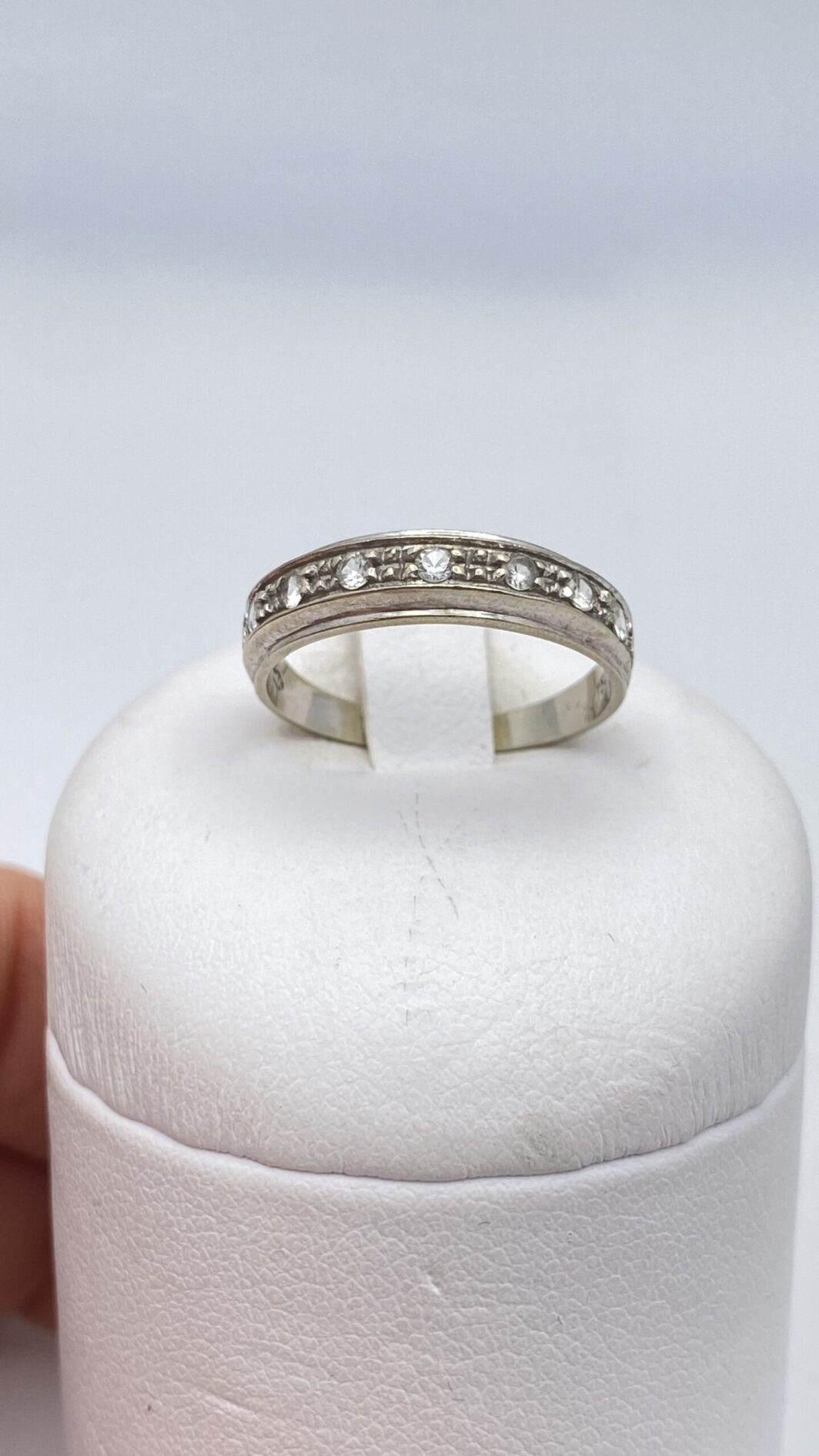 FEDE IN ORO BIANCO 18KT E BRILLANTI. VINTAGE ANNI ‘50.