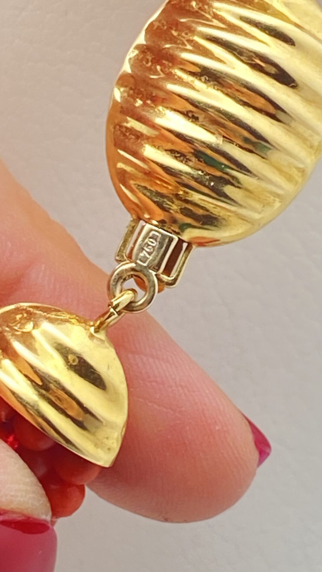 CORALLO SARDO E ORO 18KT. COLLIER VINTAGE. ITALIA ANNI ‘70/‘80. - immagine 6