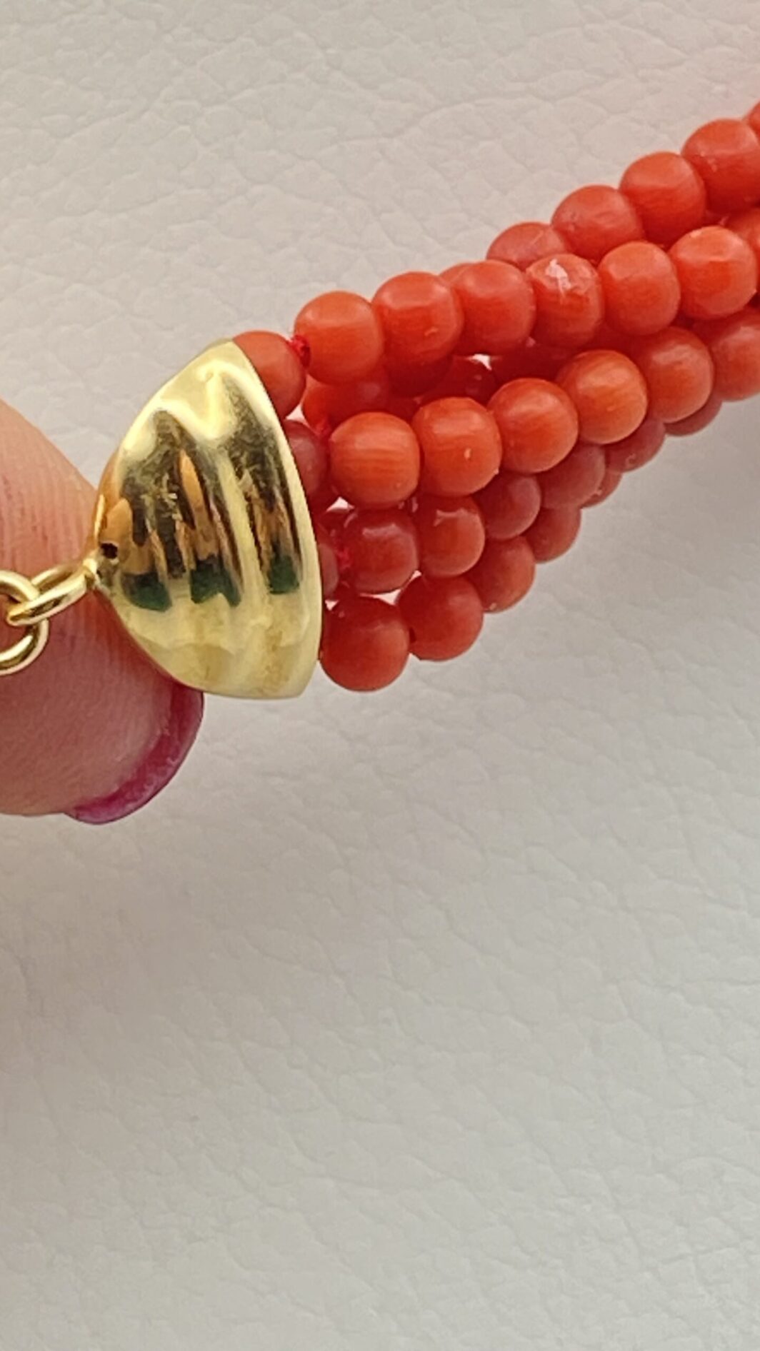 CORALLO SARDO E ORO 18KT. COLLIER VINTAGE. ITALIA ANNI ‘70/‘80. - immagine 10