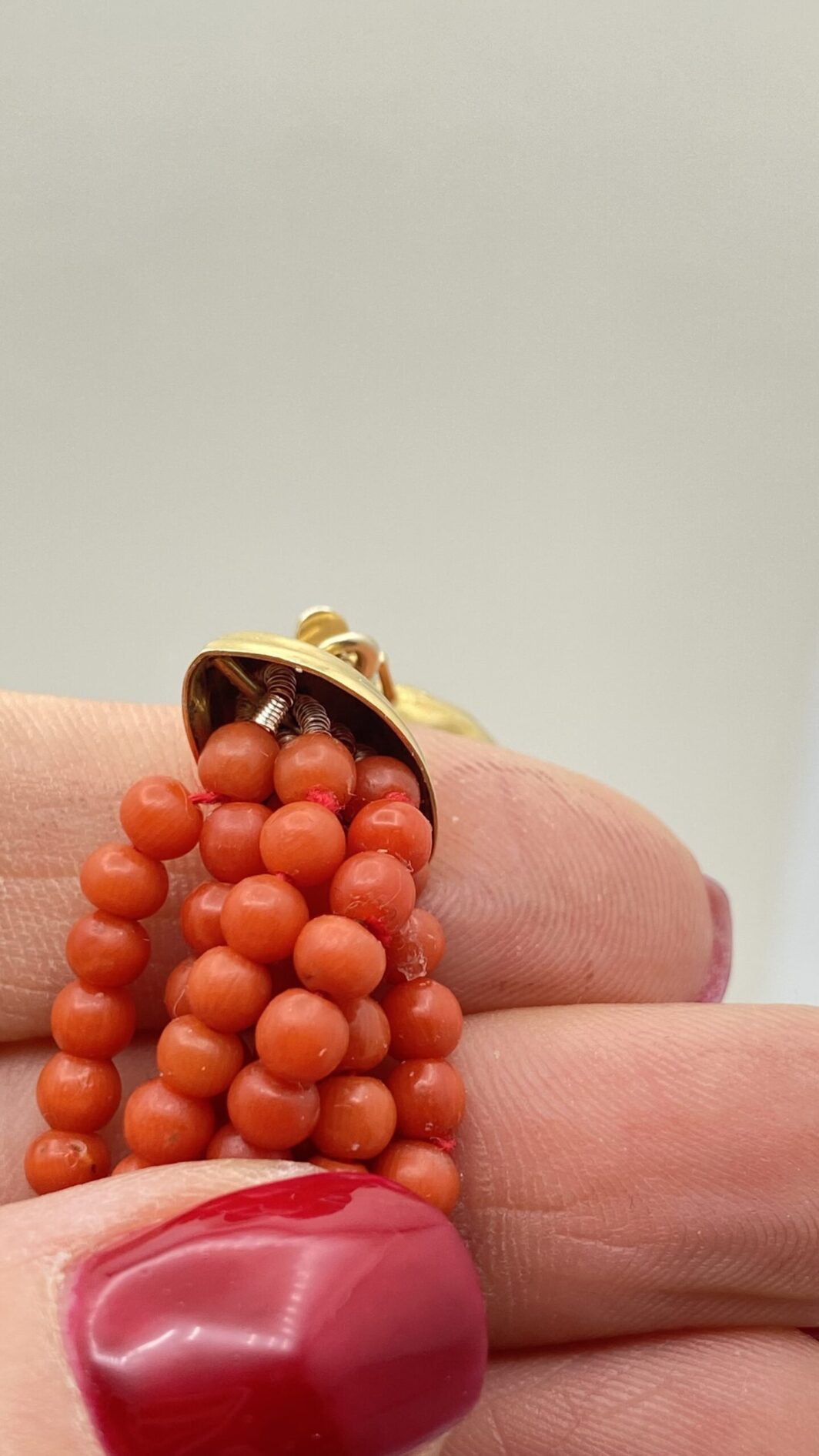 CORALLO SARDO E ORO 18KT. COLLIER VINTAGE. ITALIA ANNI ‘70/‘80. - immagine 14