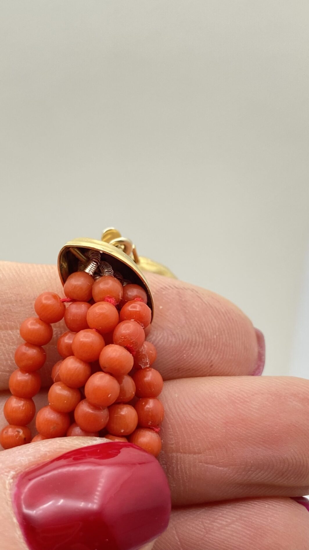 CORALLO SARDO E ORO 18KT. COLLIER VINTAGE. ITALIA ANNI ‘70/‘80. - immagine 15