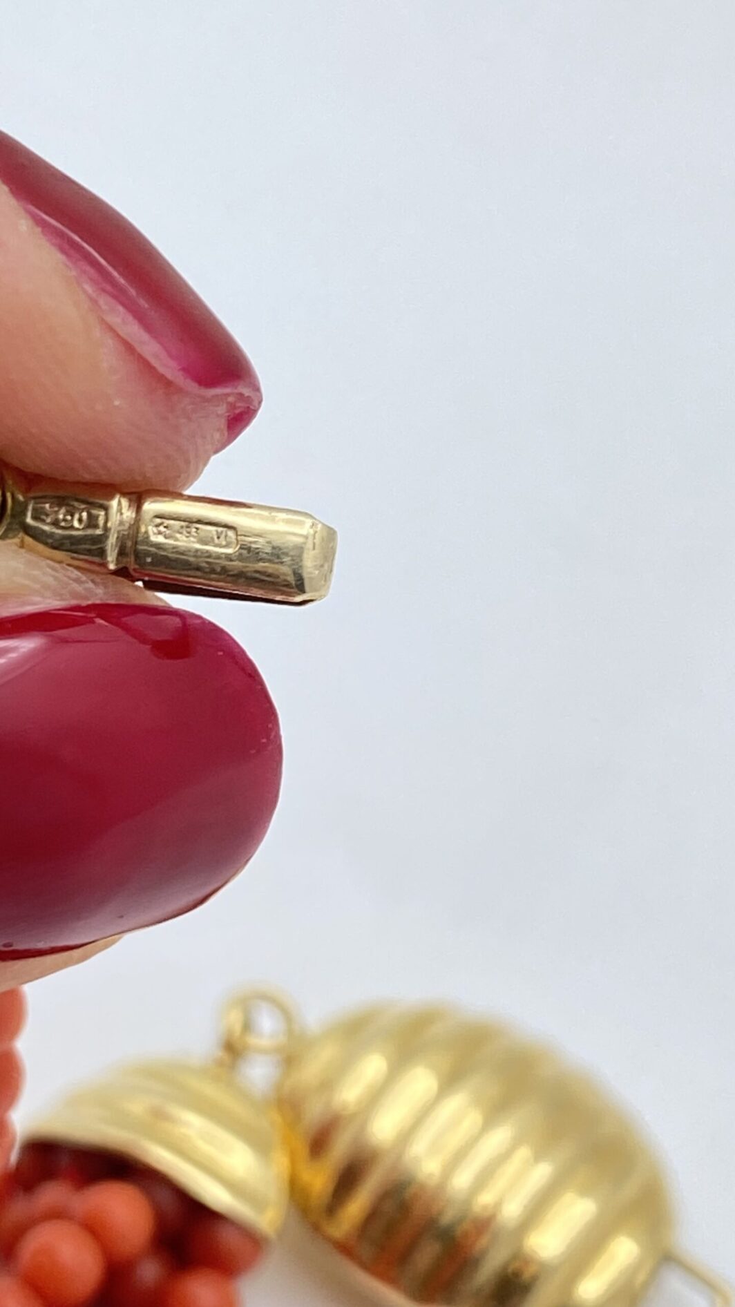 CORALLO SARDO E ORO 18KT. COLLIER VINTAGE. ITALIA ANNI ‘70/‘80. - immagine 19