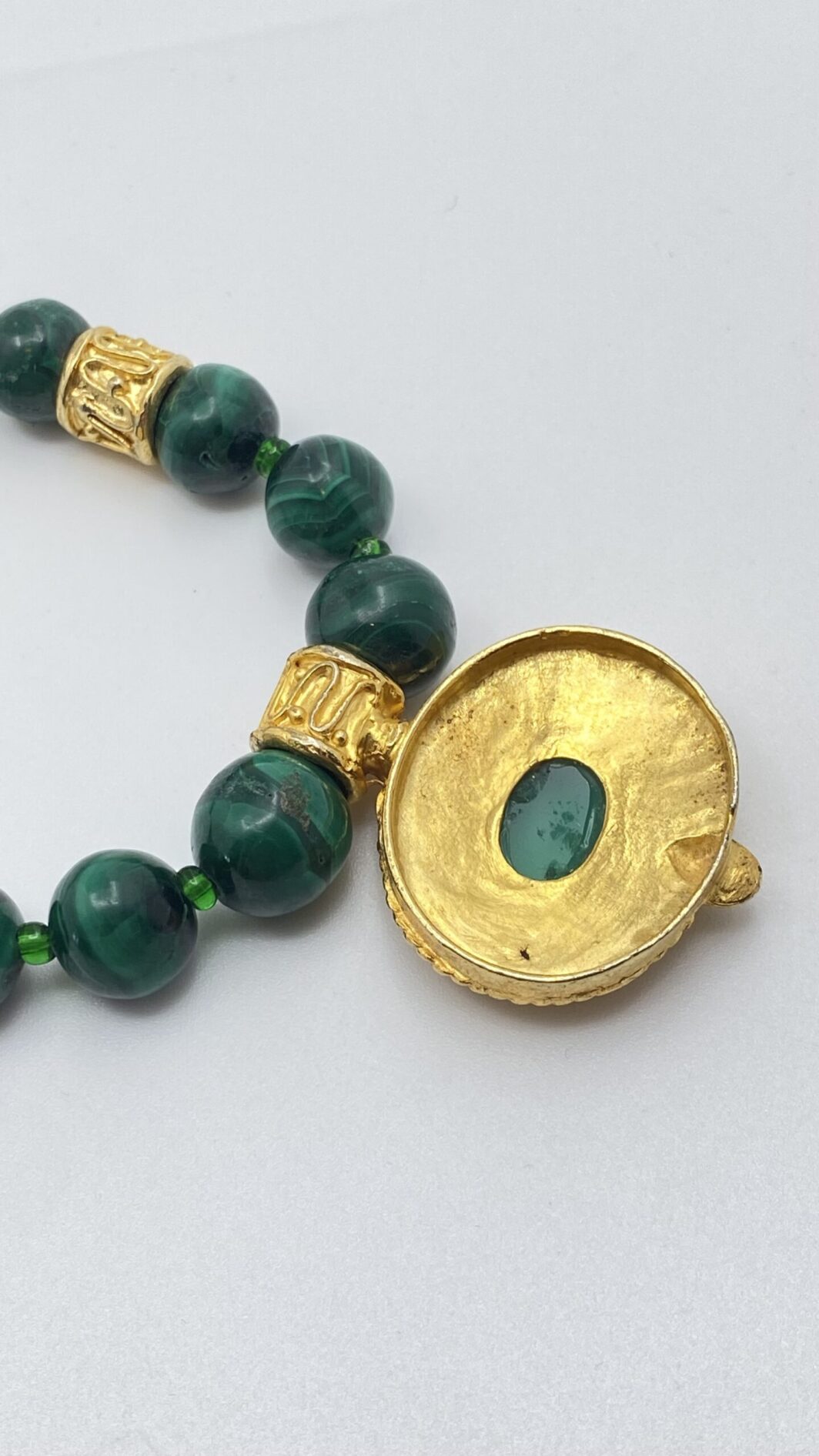 COLLIER IN MALACHITE E METALLO GOLDTONE. ANNI ‘80 - immagine 9