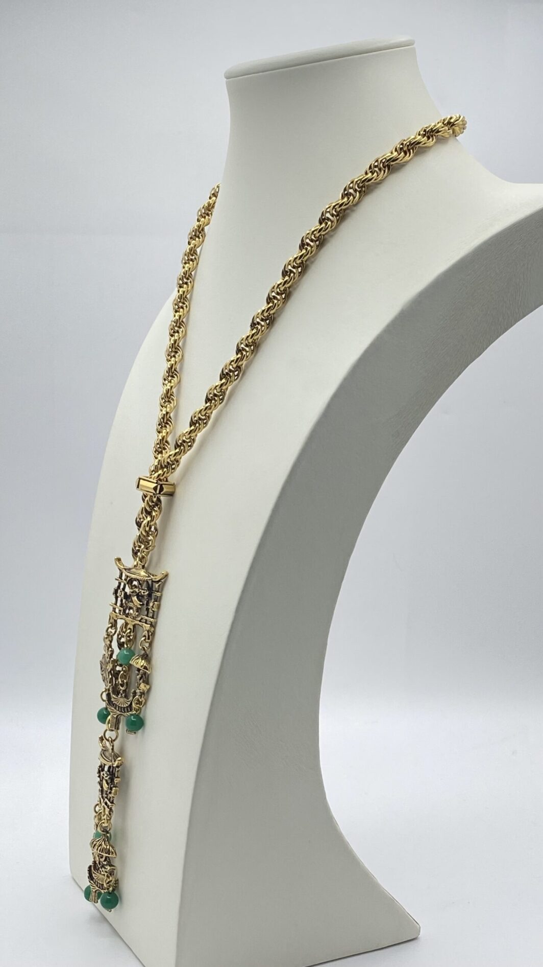 “JULIANA”. COLLANA SALISCENDI IN METALLO GOLDTONE. VINTAGE ANNI ‘70. - immagine 6