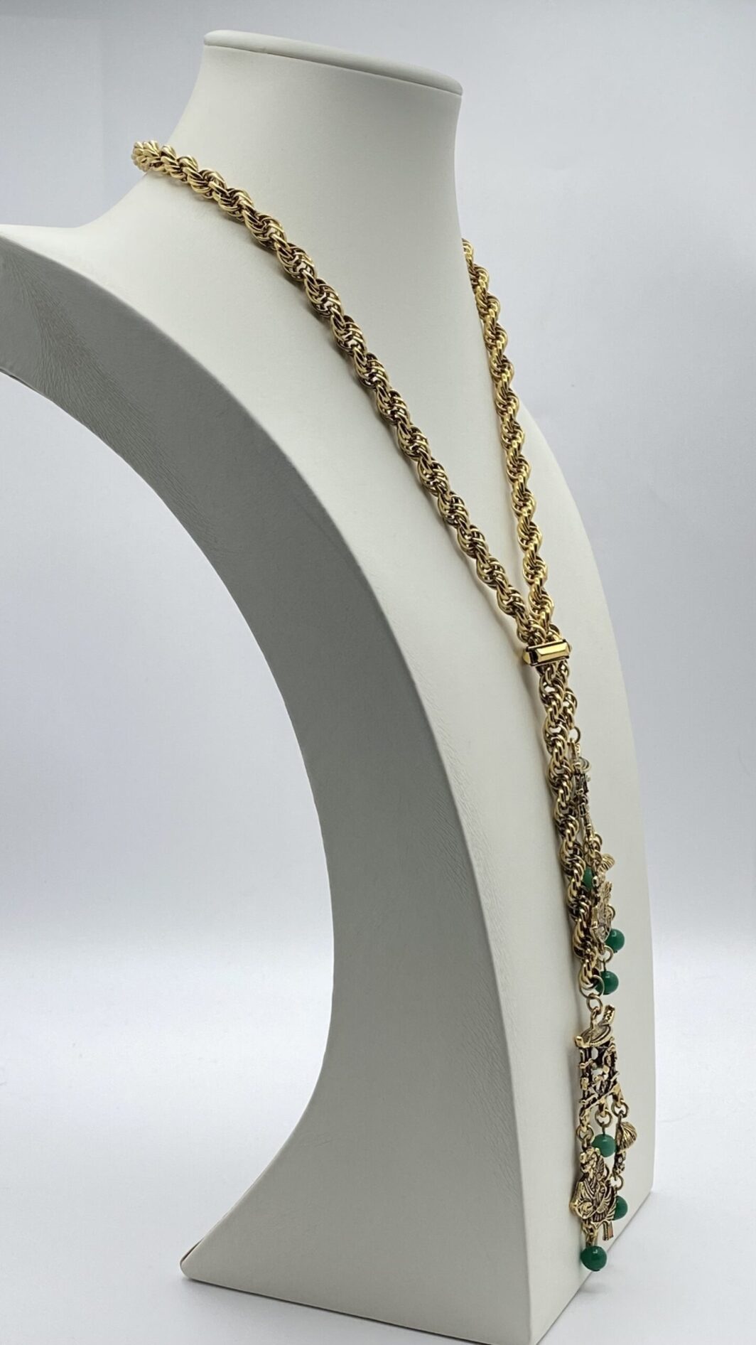 “JULIANA”. COLLANA SALISCENDI IN METALLO GOLDTONE. VINTAGE ANNI ‘70. - immagine 7