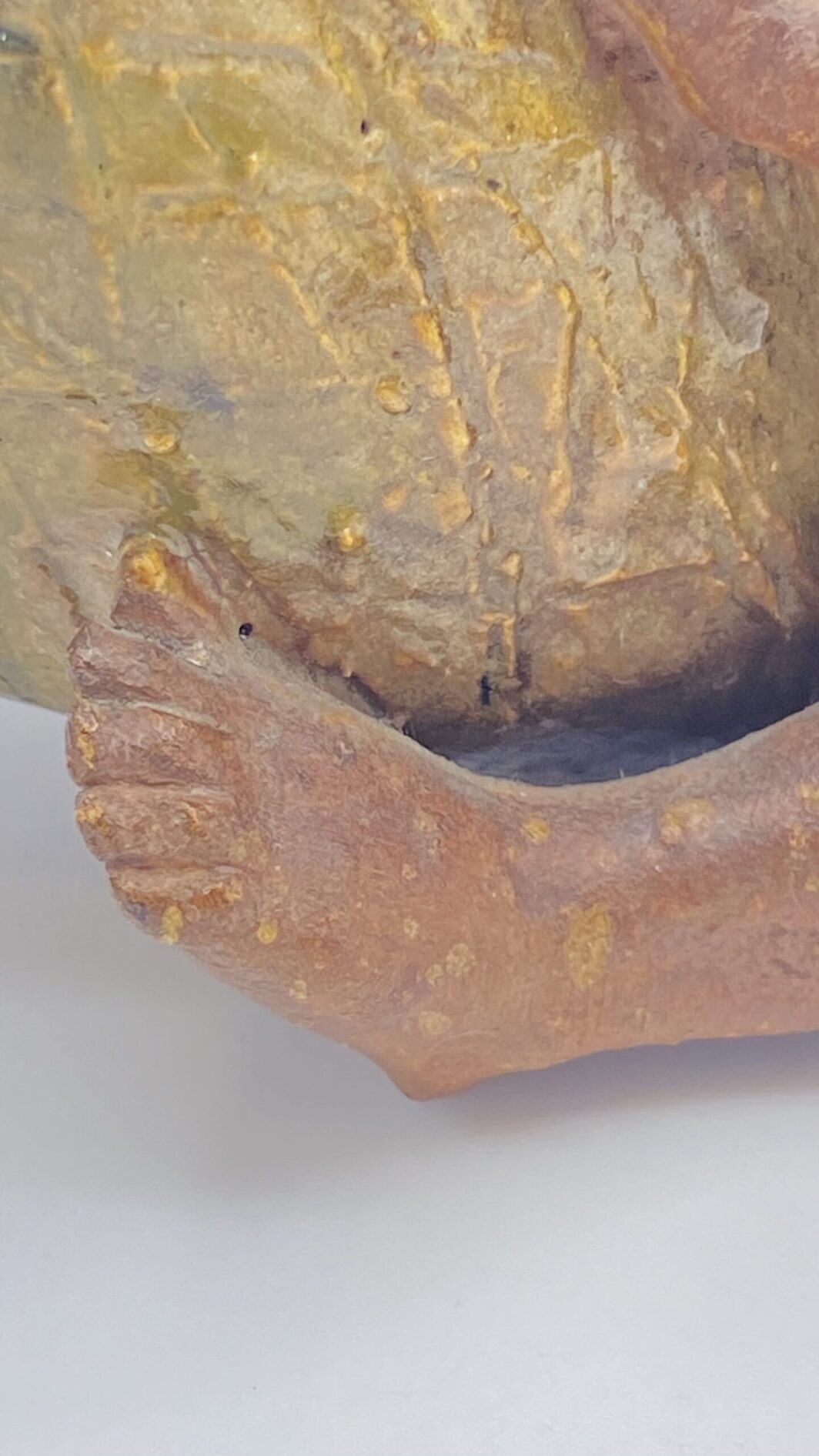 TERRACOTTA. BAMBINO PESCATORE CON CESTO. ITALIA FINE XIX sec. - immagine 8