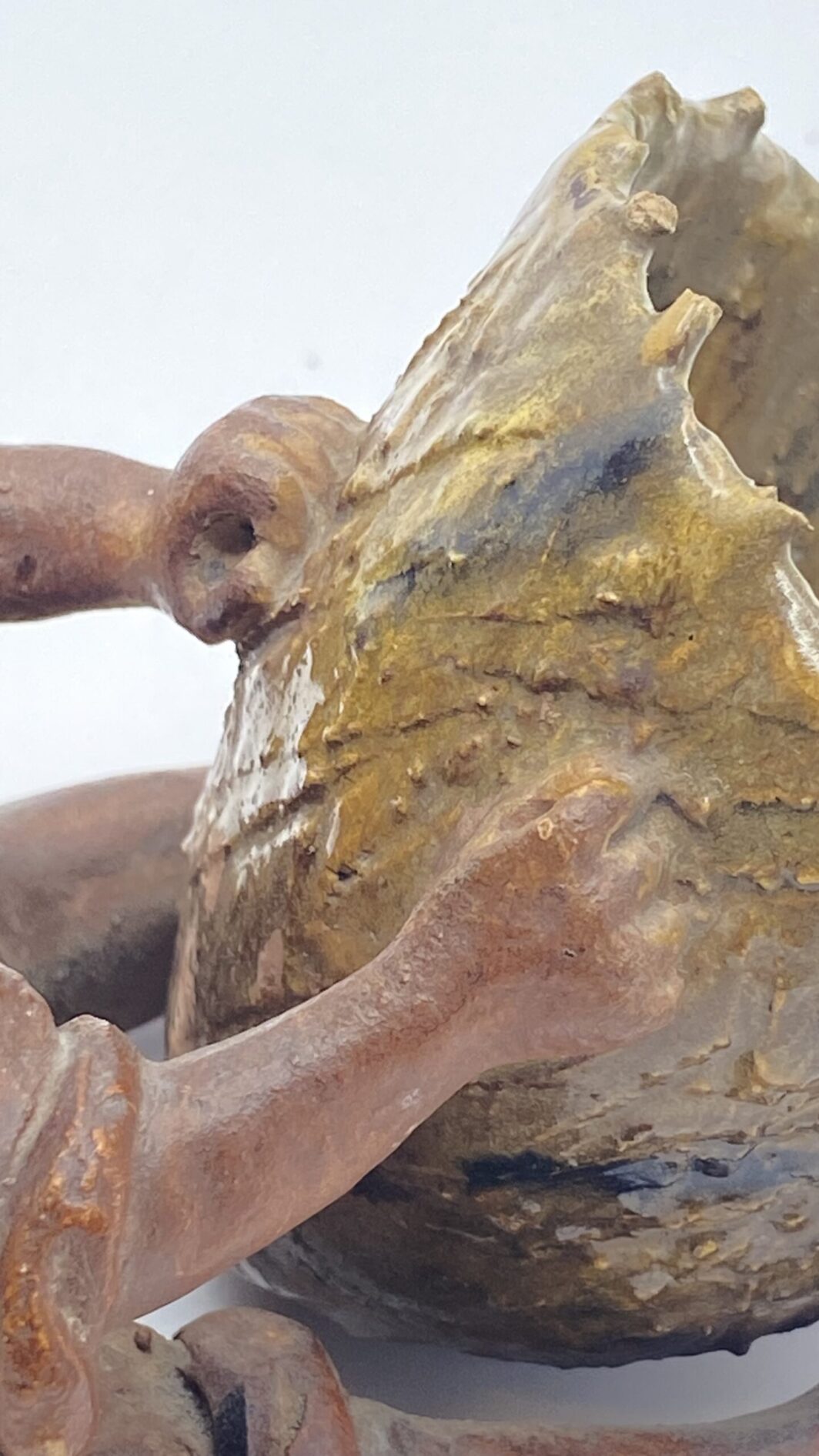 TERRACOTTA. BAMBINO PESCATORE CON CESTO. ITALIA FINE XIX sec. - immagine 7