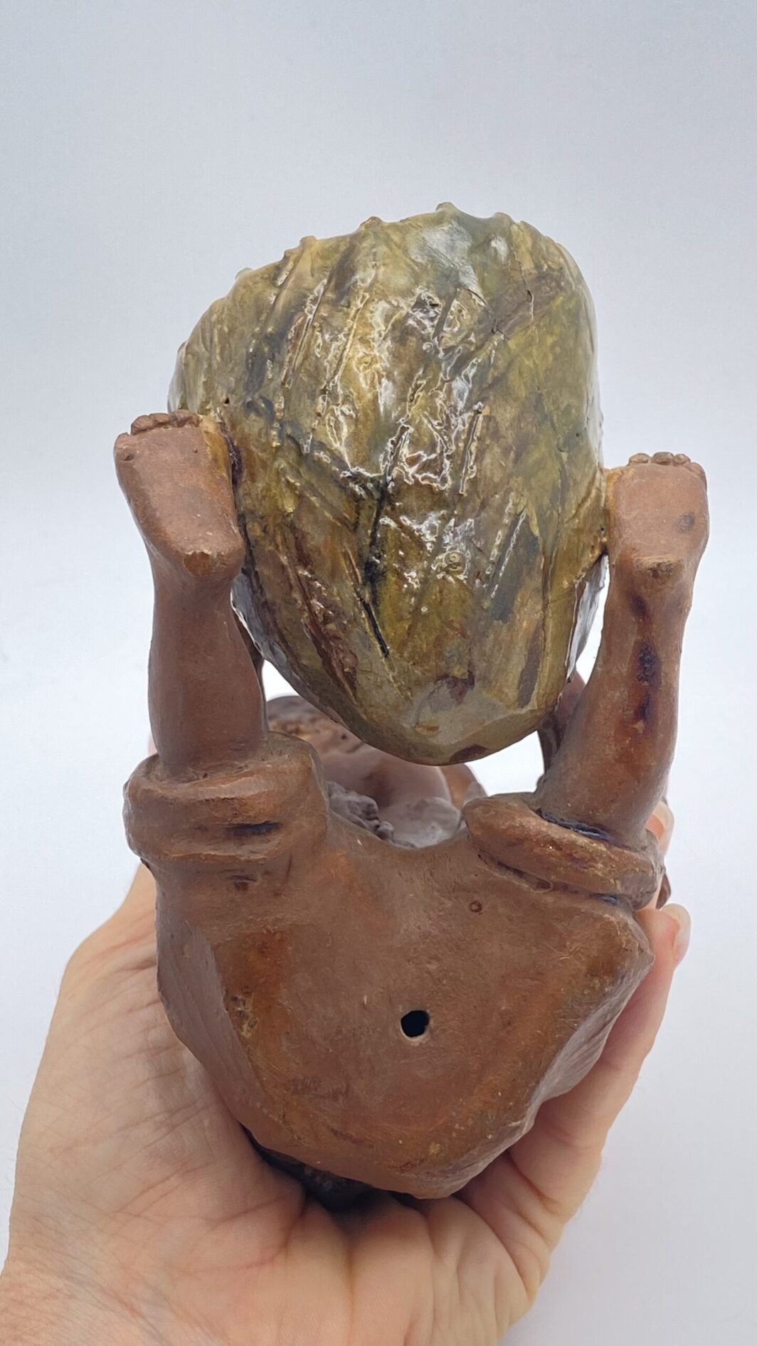 TERRACOTTA. BAMBINO PESCATORE CON CESTO. ITALIA FINE XIX sec. - immagine 15
