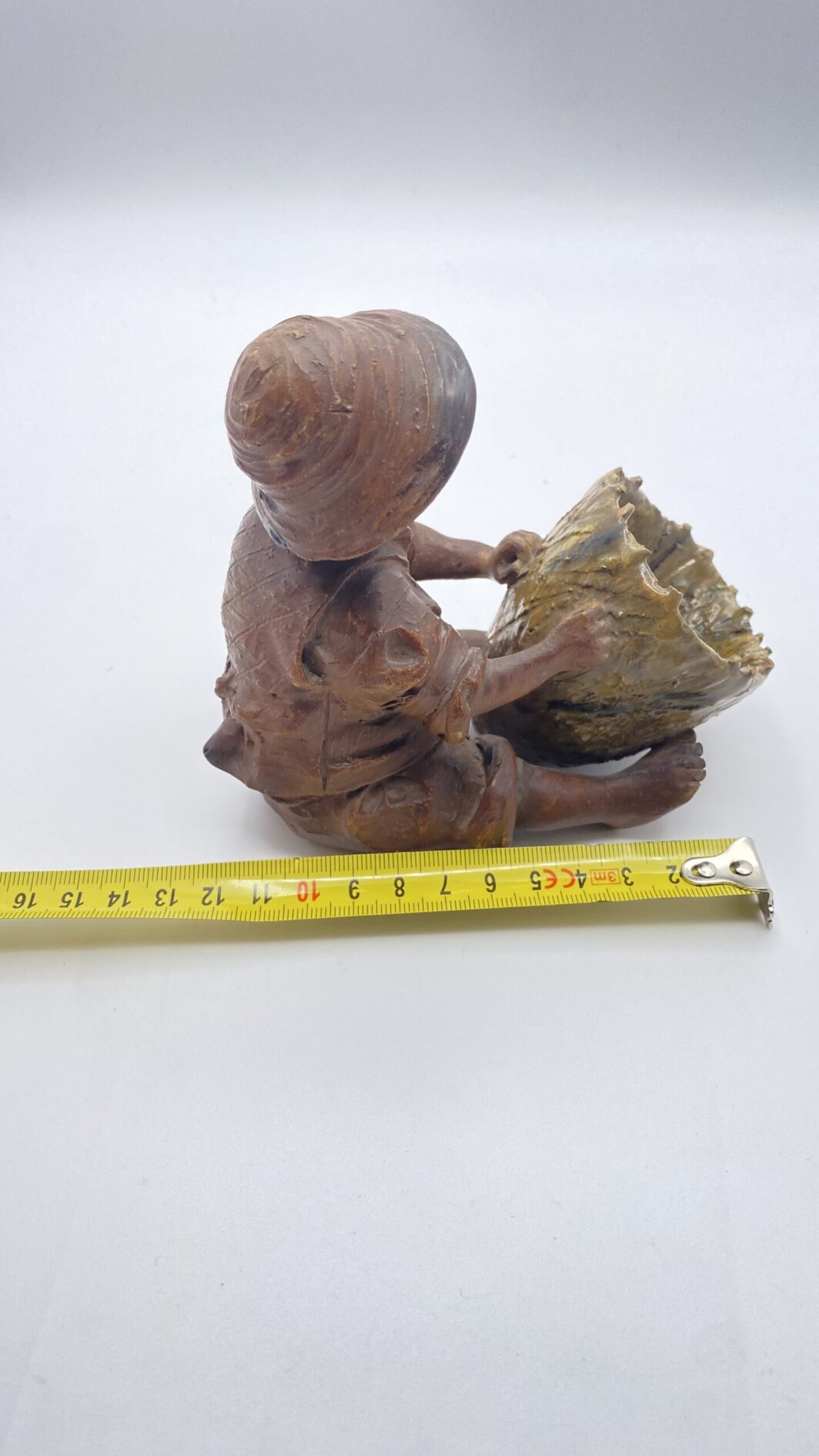 TERRACOTTA. BAMBINO PESCATORE CON CESTO. ITALIA FINE XIX sec. - immagine 17