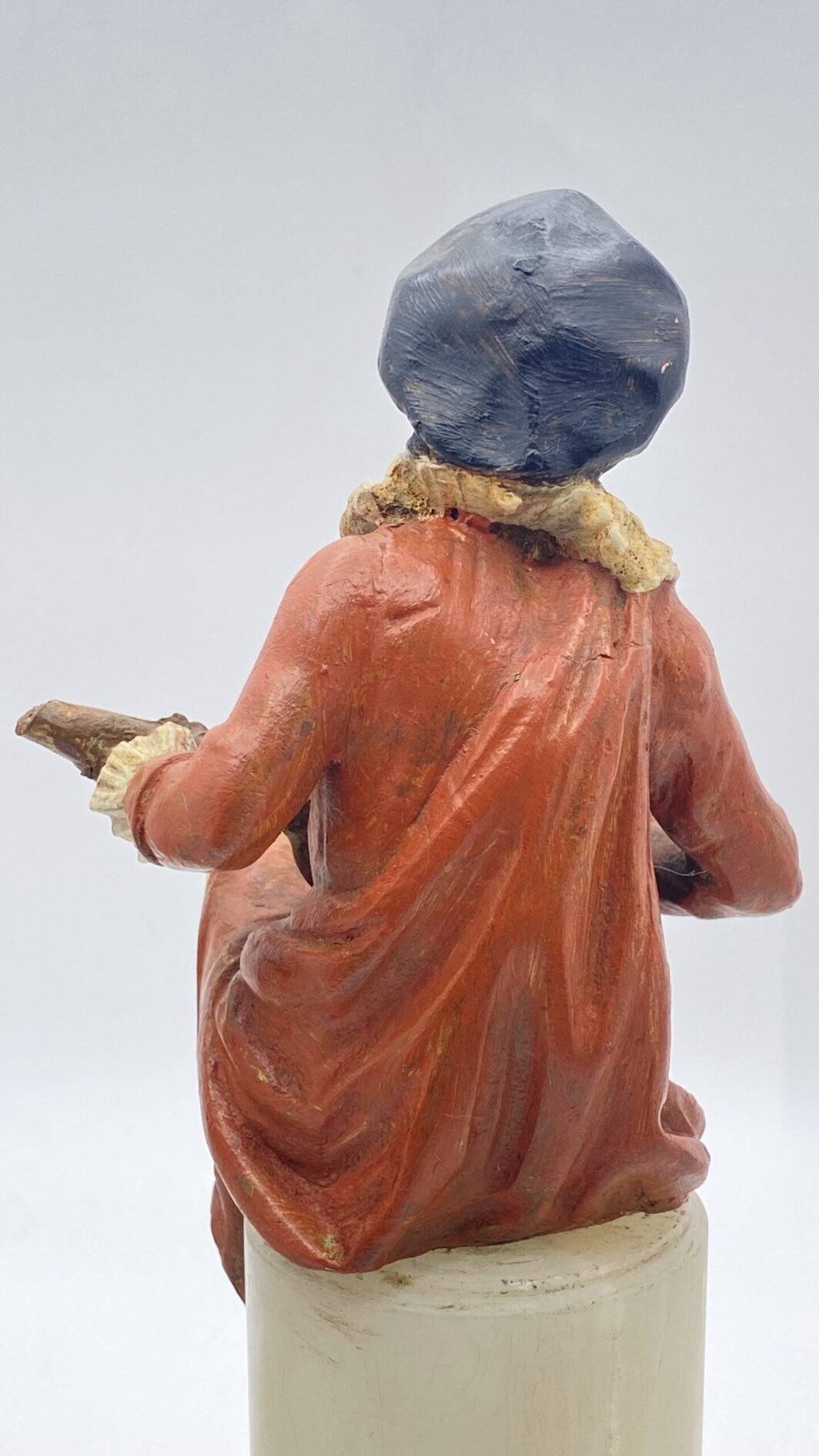 FIGURE DELLA COMMEDIA DELL’ARTE IN ANTIMONIO POLICROMO SU COLONNE DI ALABASTRO. ITALIA, FINE XIX sec. - immagine 23