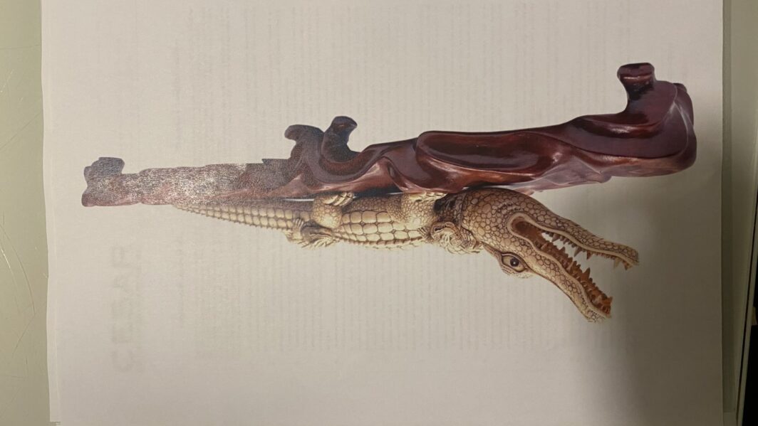 COCCODRILLO IN AVORIO, CON FIRMA DELLO SCULTORE SUL VENTRE. GIAPPONE, INIZI XX sec. - immagine 41